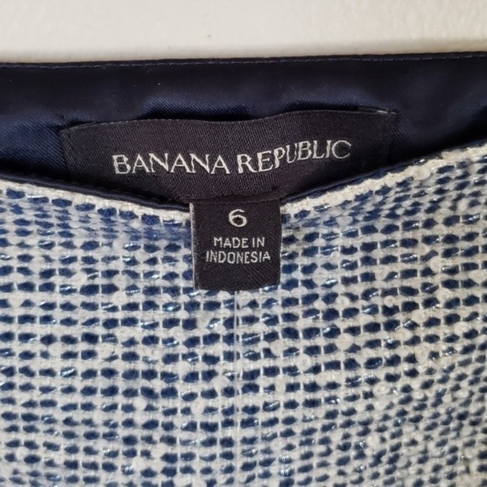 NWT Banana Republic Blue and White Women's Skirt Size 6 - Picture 5 of 6